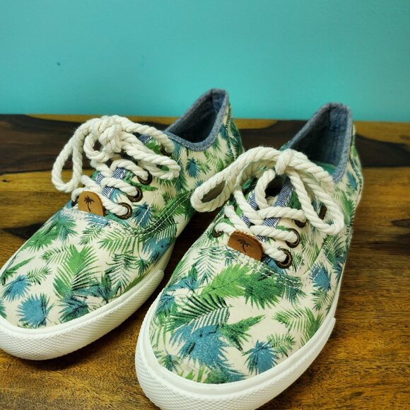 Margaritaville Tropical Print Sneakers Size 7.5 - Picture 1 of 6